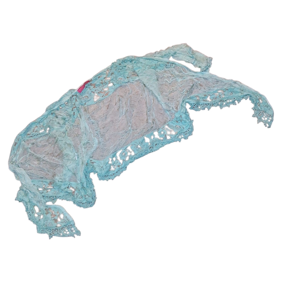 Chic Lace Women's Blouse in Seafoam Green